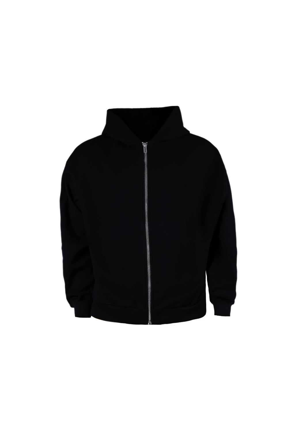 French terry zip-up hoodie