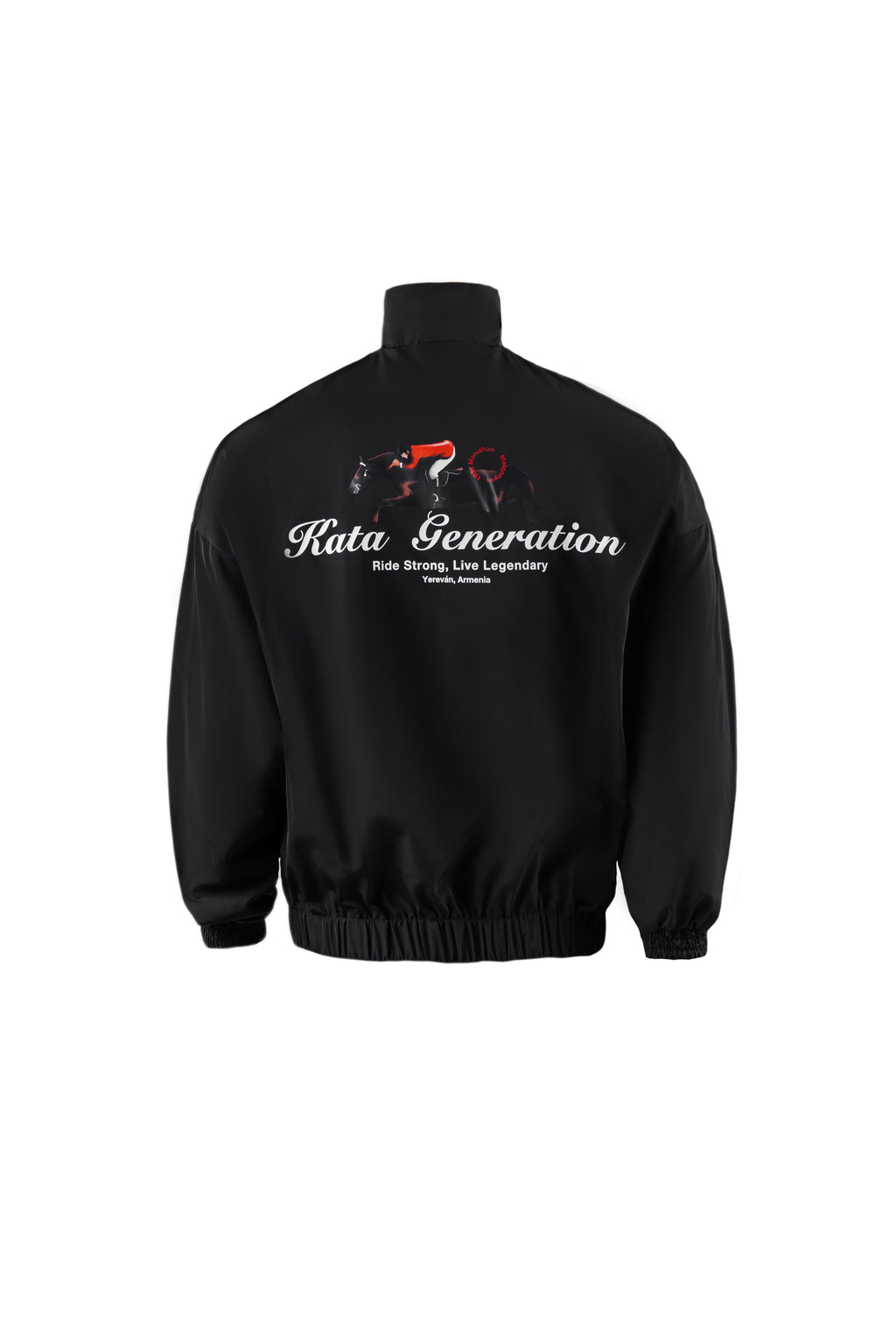 Windbreaker with horse print