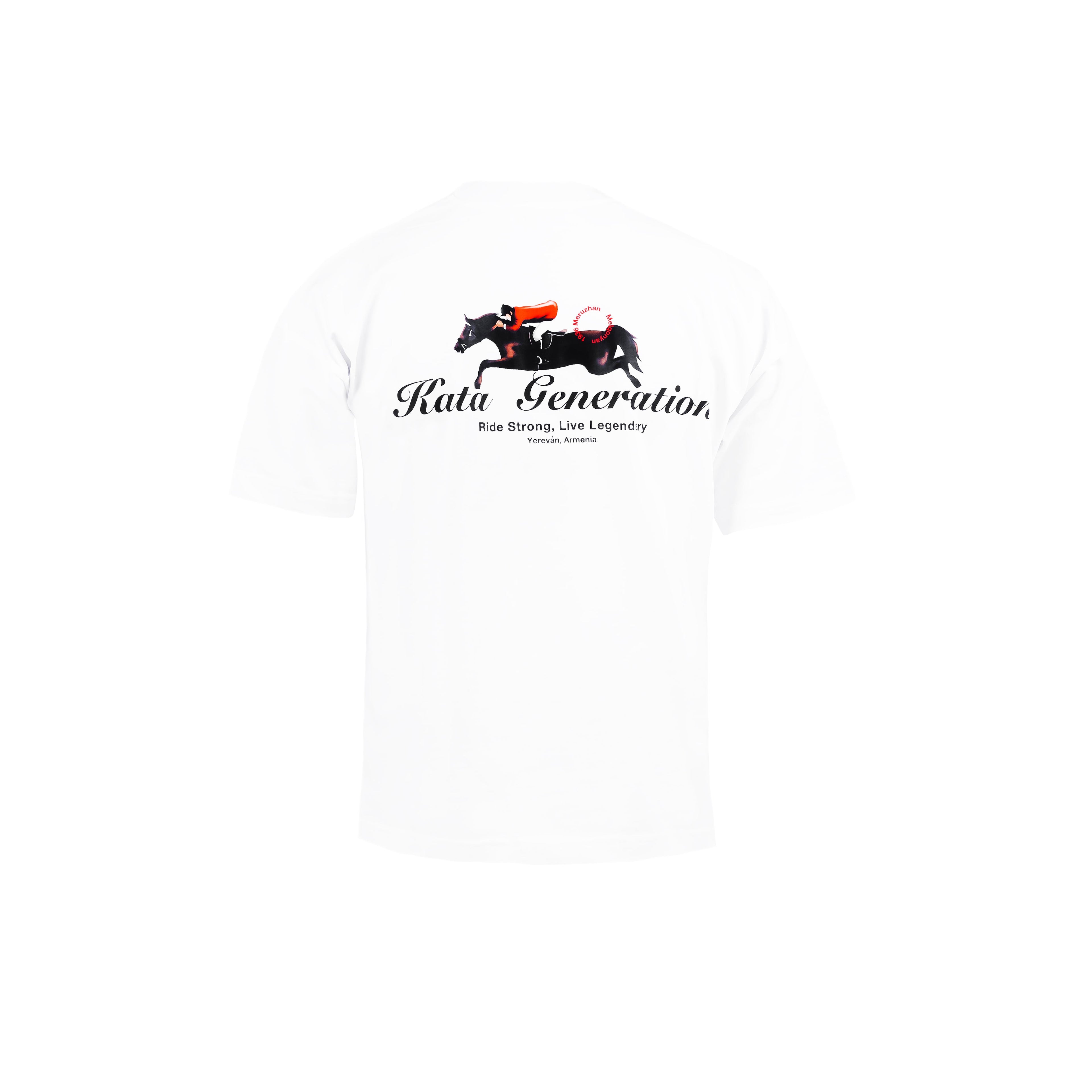 Tee with horse print (White)