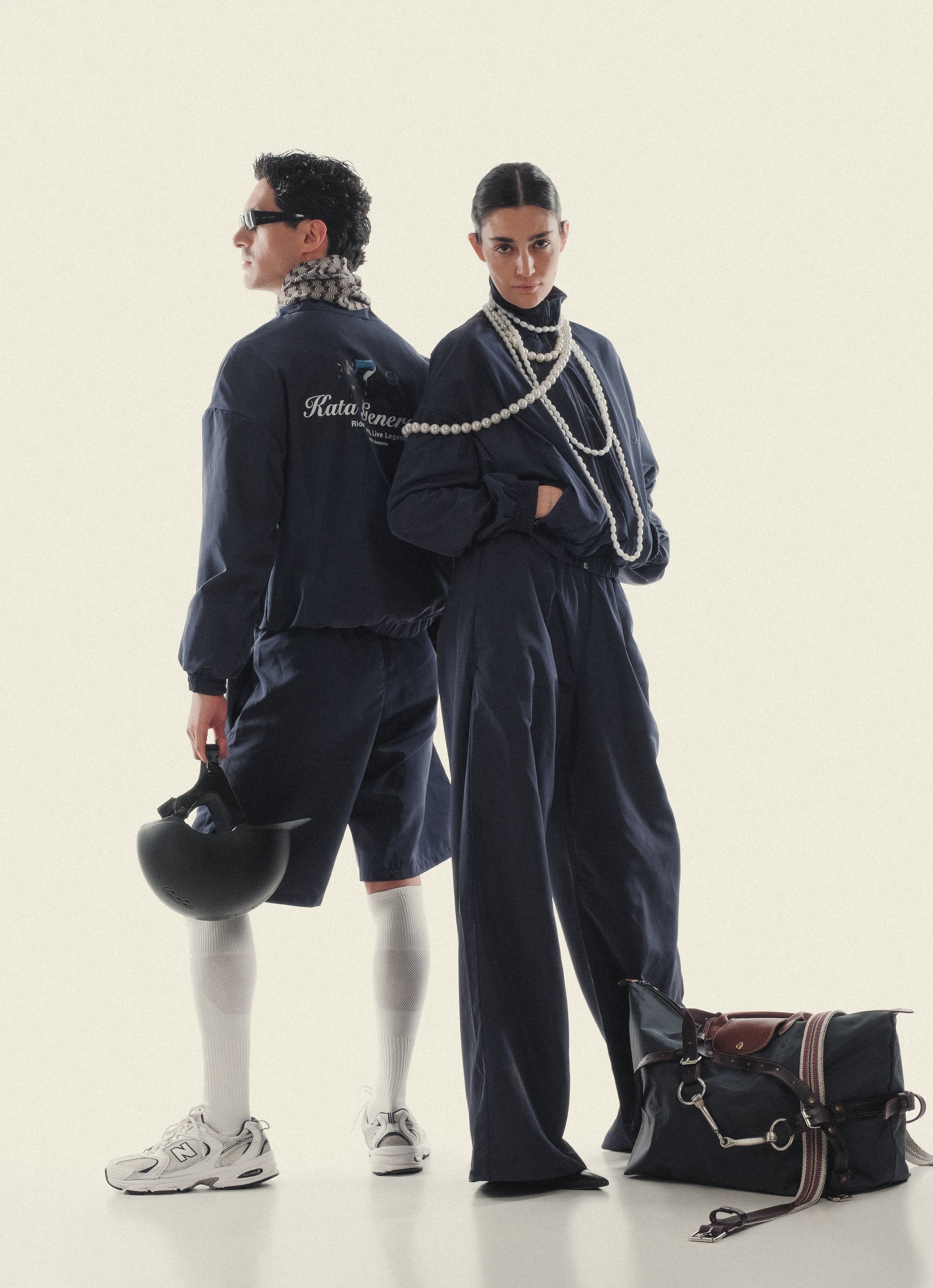 Windbreaker with horse print