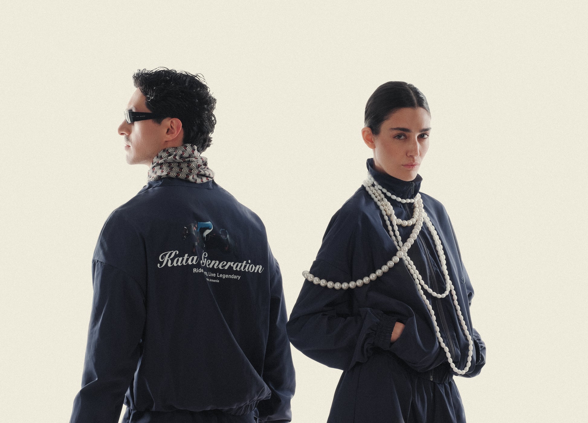 Windbreaker with horse print