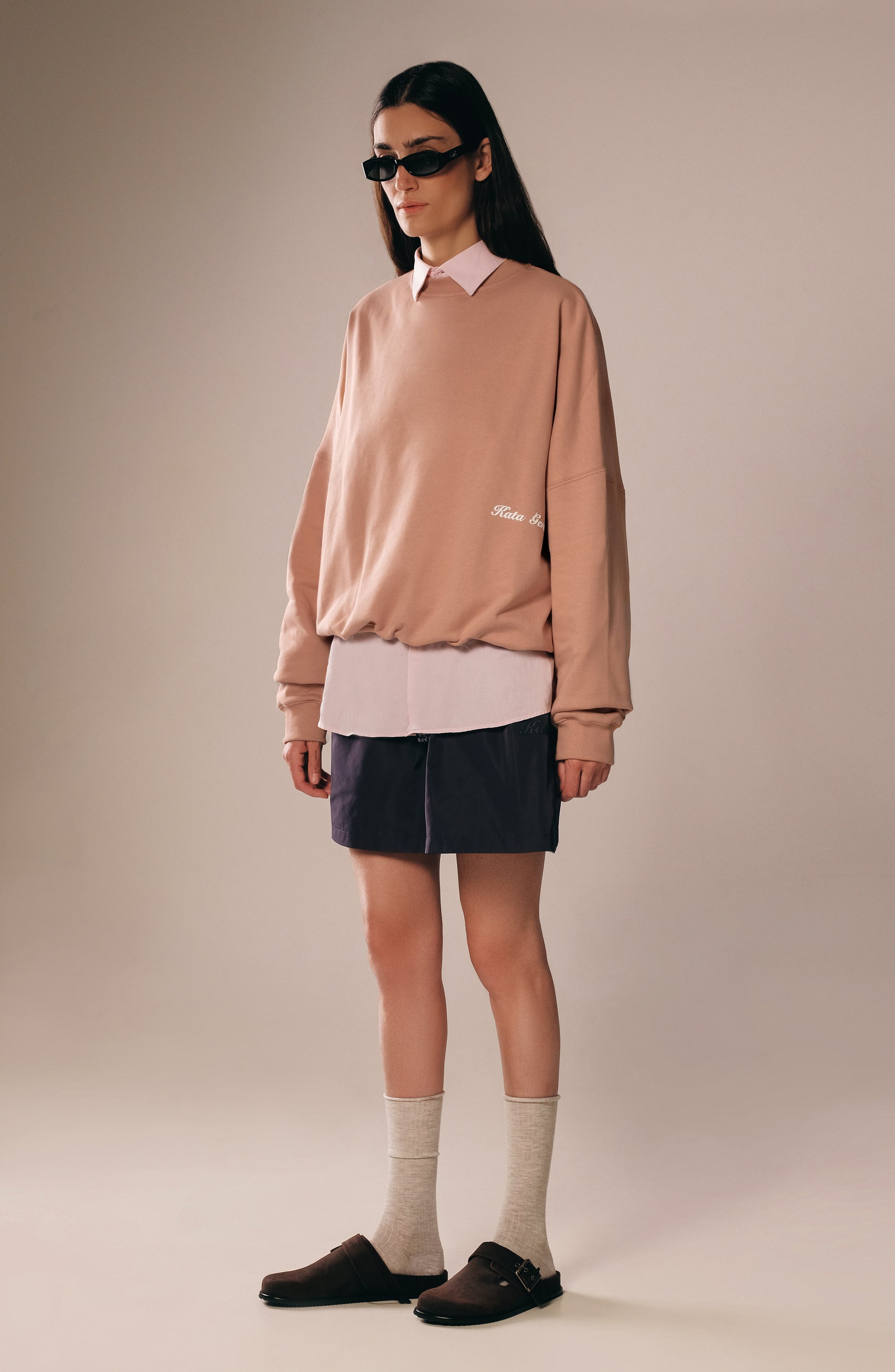 French terry crewneck with rubberized printing