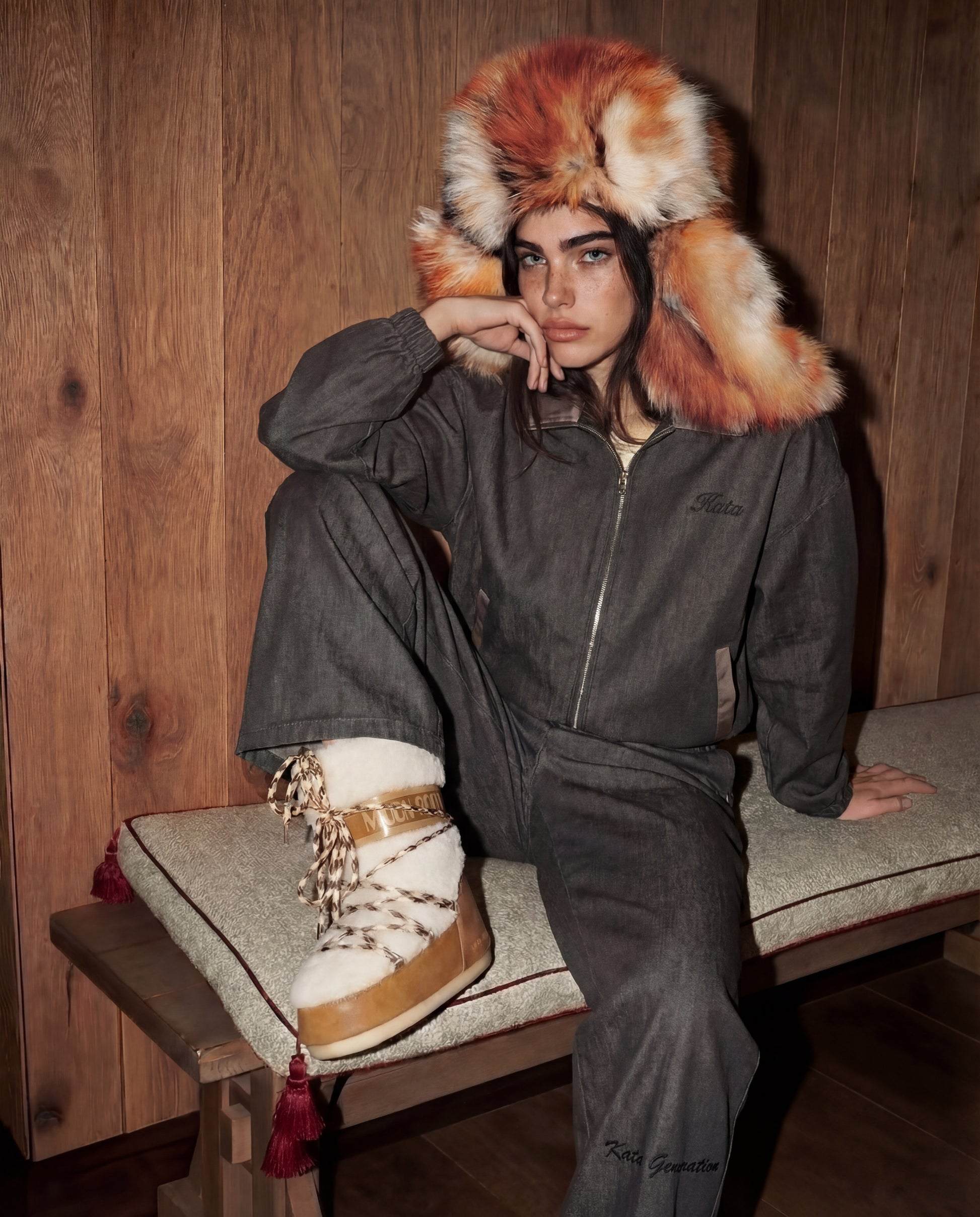 Denim Bomber Jacket — Deep Khaki