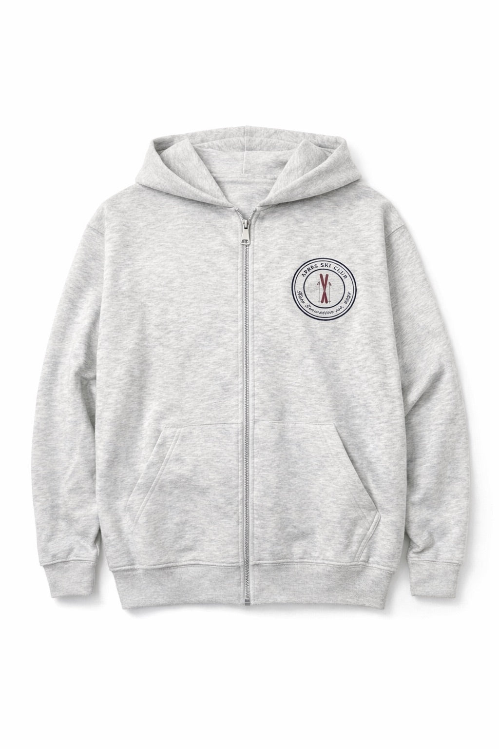 Après Ski Club Zip Hoodie — Light Melange Grey