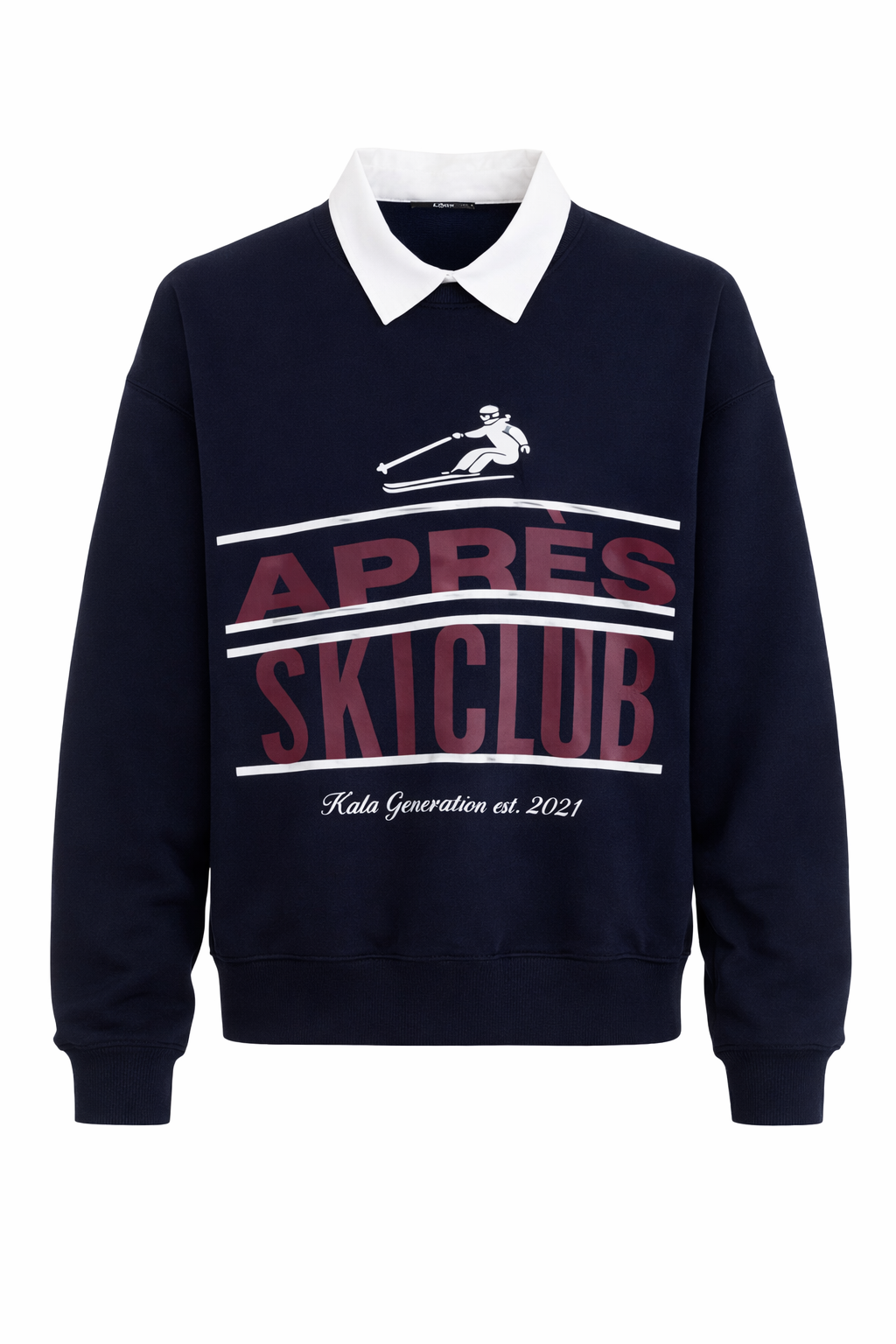 Après Ski Club Collared Sweatshirt — Navy Blue