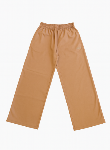 Wide-Leg Trousers — Wool–Cotton Blend (Warm Camel)